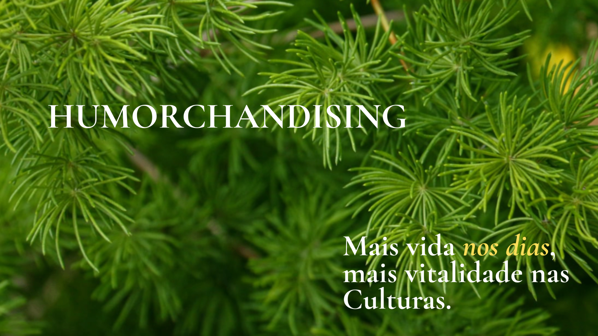 Humorchandising — folhagem verde vibrante