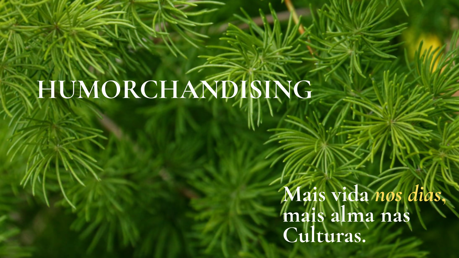 Humorchandising — folhagem verde vibrante